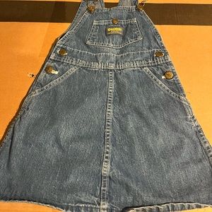 Vintage denim osh kosh dress jumper 5T